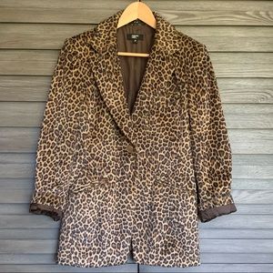 Philippe Adec exotic cat faux fur blazer